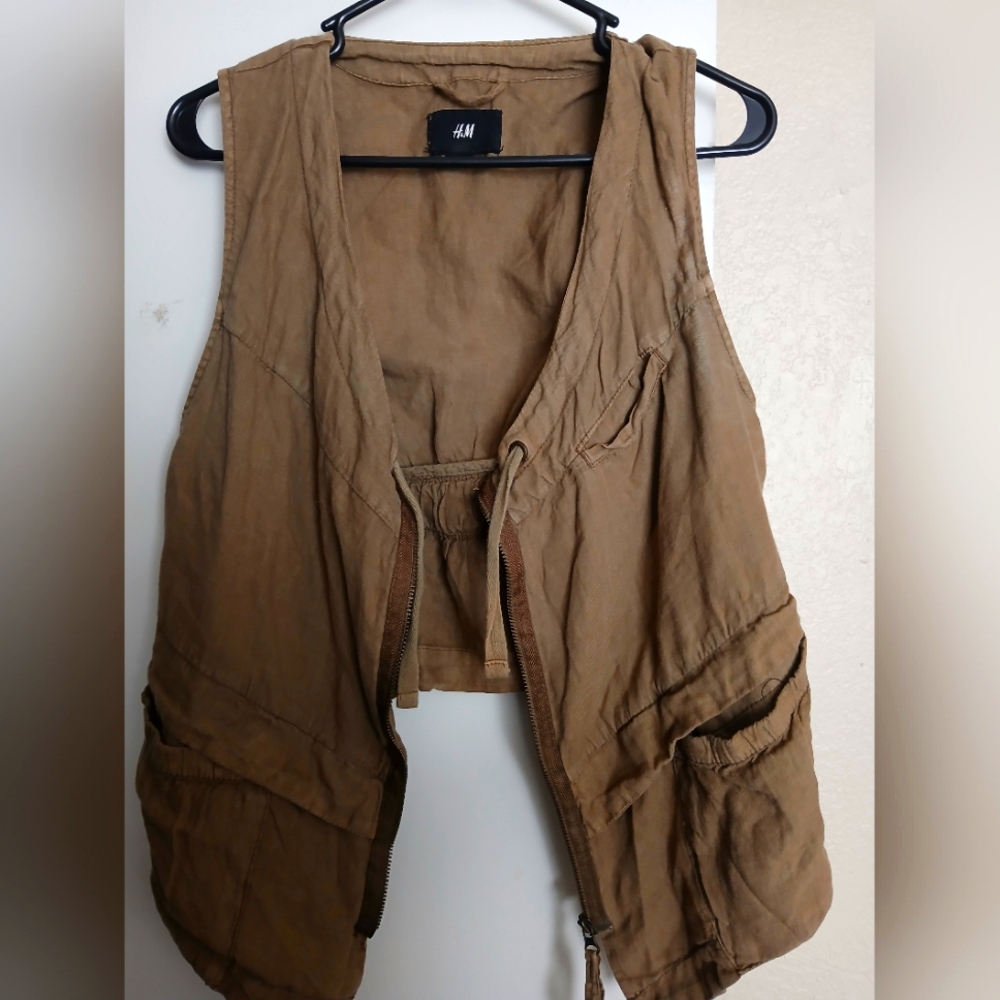 H&M Linen Tan Hanging Vest